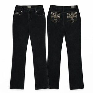 EARL JEANS Embellished Bling Dark Wash Denim Sz 10